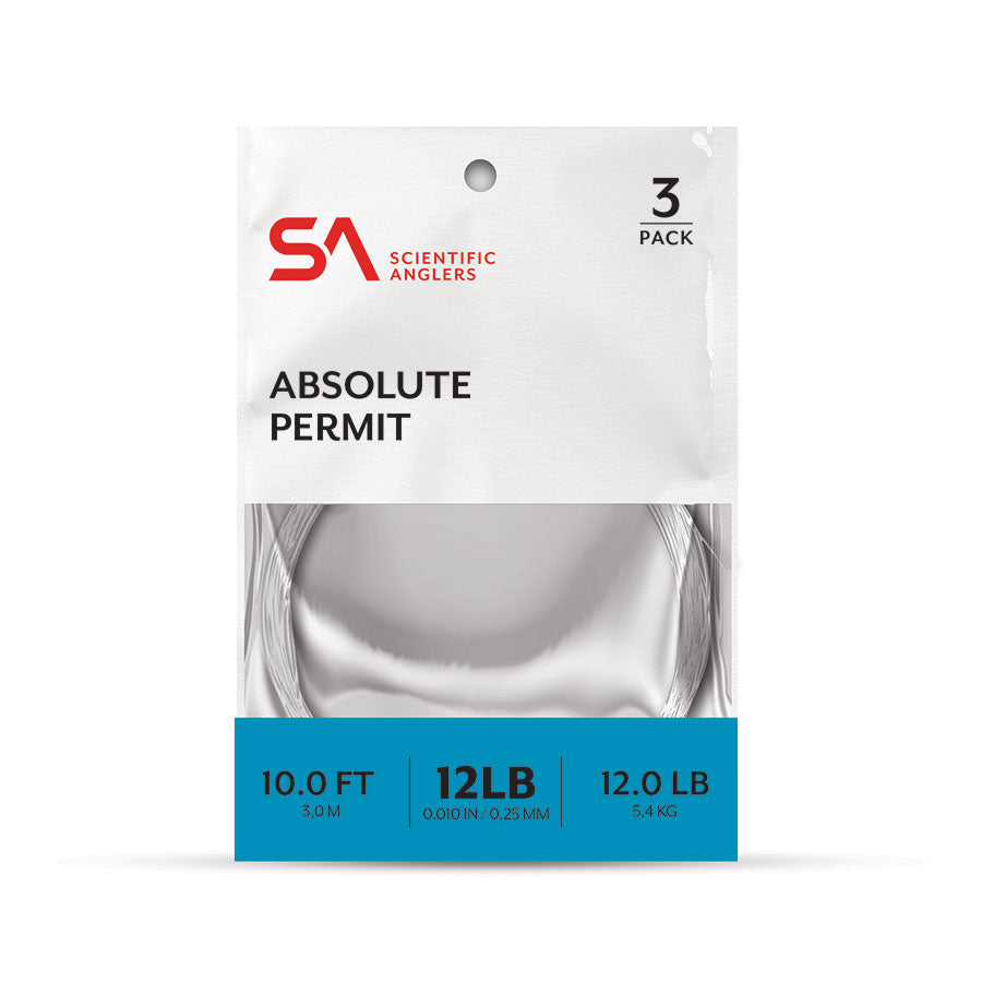 SA Absolute Permit 10' Leader 3-Pack