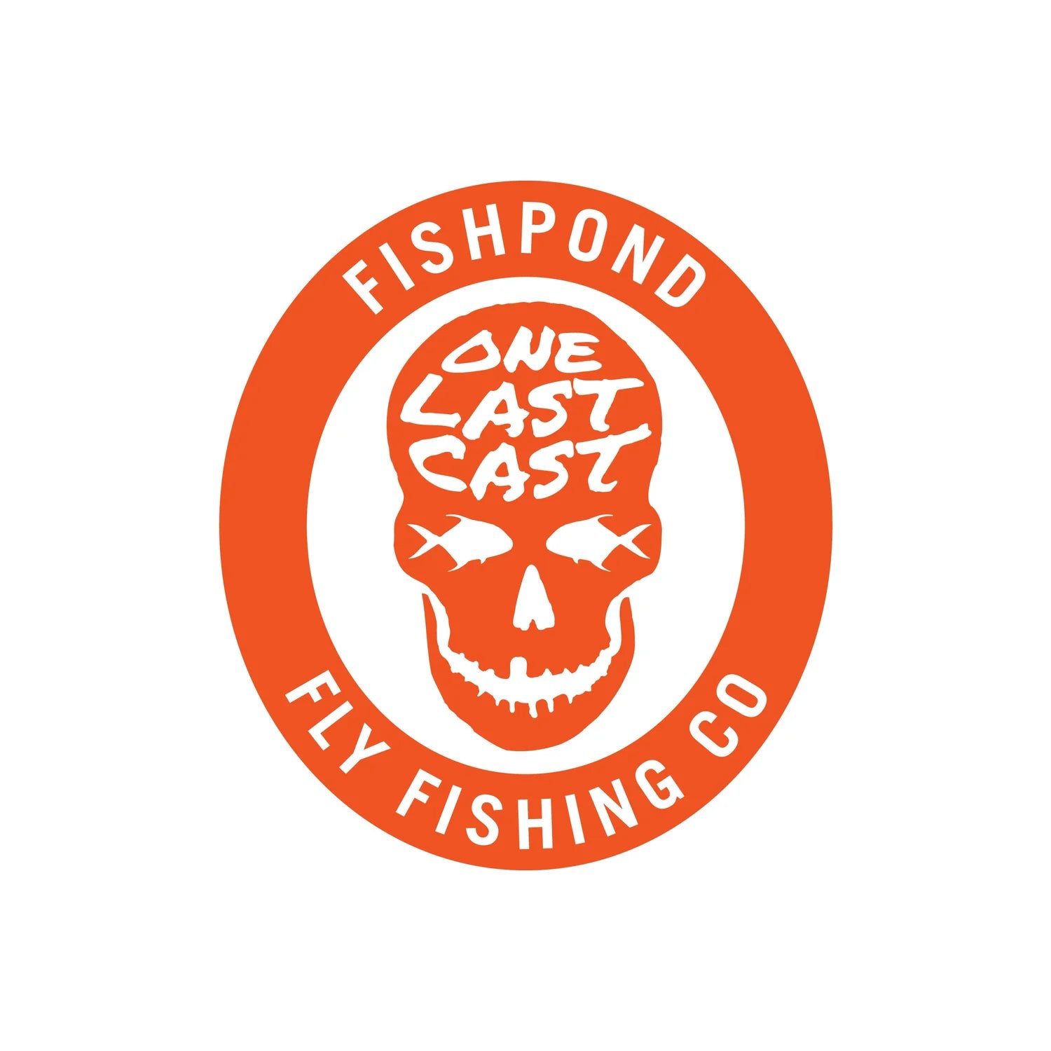 Fishpond Last Call Sticker Orange 6"
