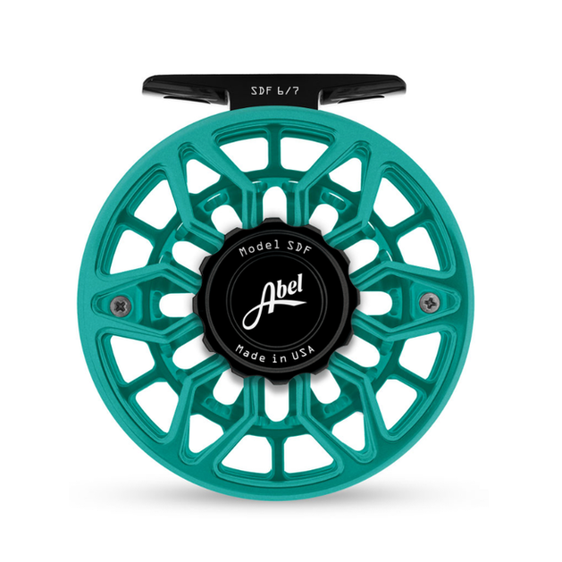 Abel SDF Ported 6/7 Reel Stain Teal Black/Black - Iron Bow Fly Shop