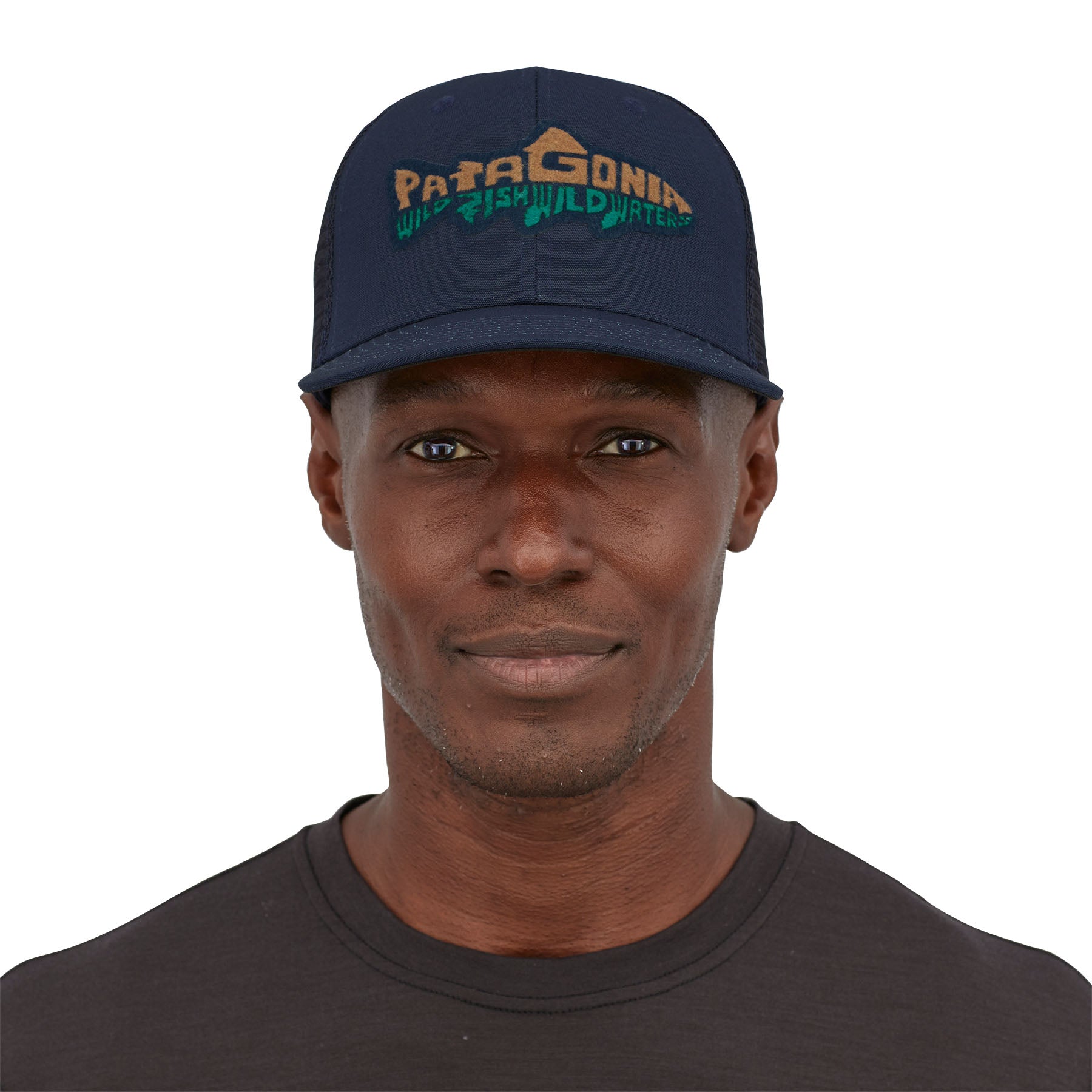 Patagonia Take a Stand Trucker Hat New Navy: Wild Waterline - Iron Bow Fly  Shop