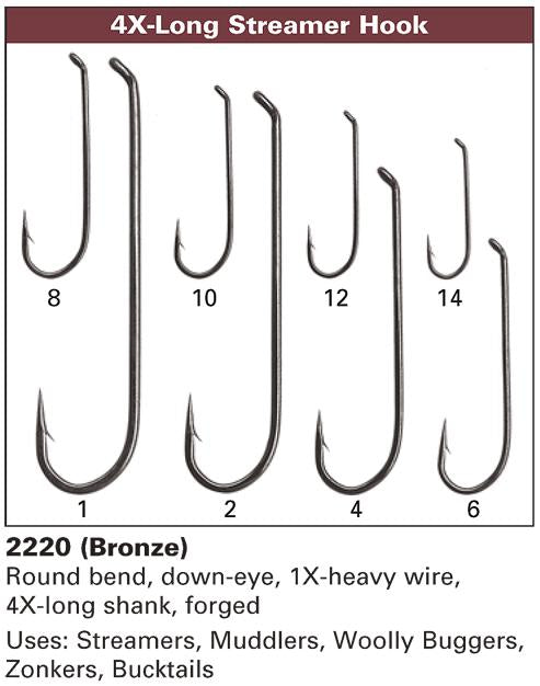 Daiichi 2220 4X Long Streamer Hooks