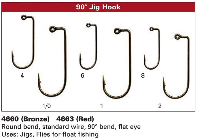 Daiichi 4660 90 Degree Jig Hooks