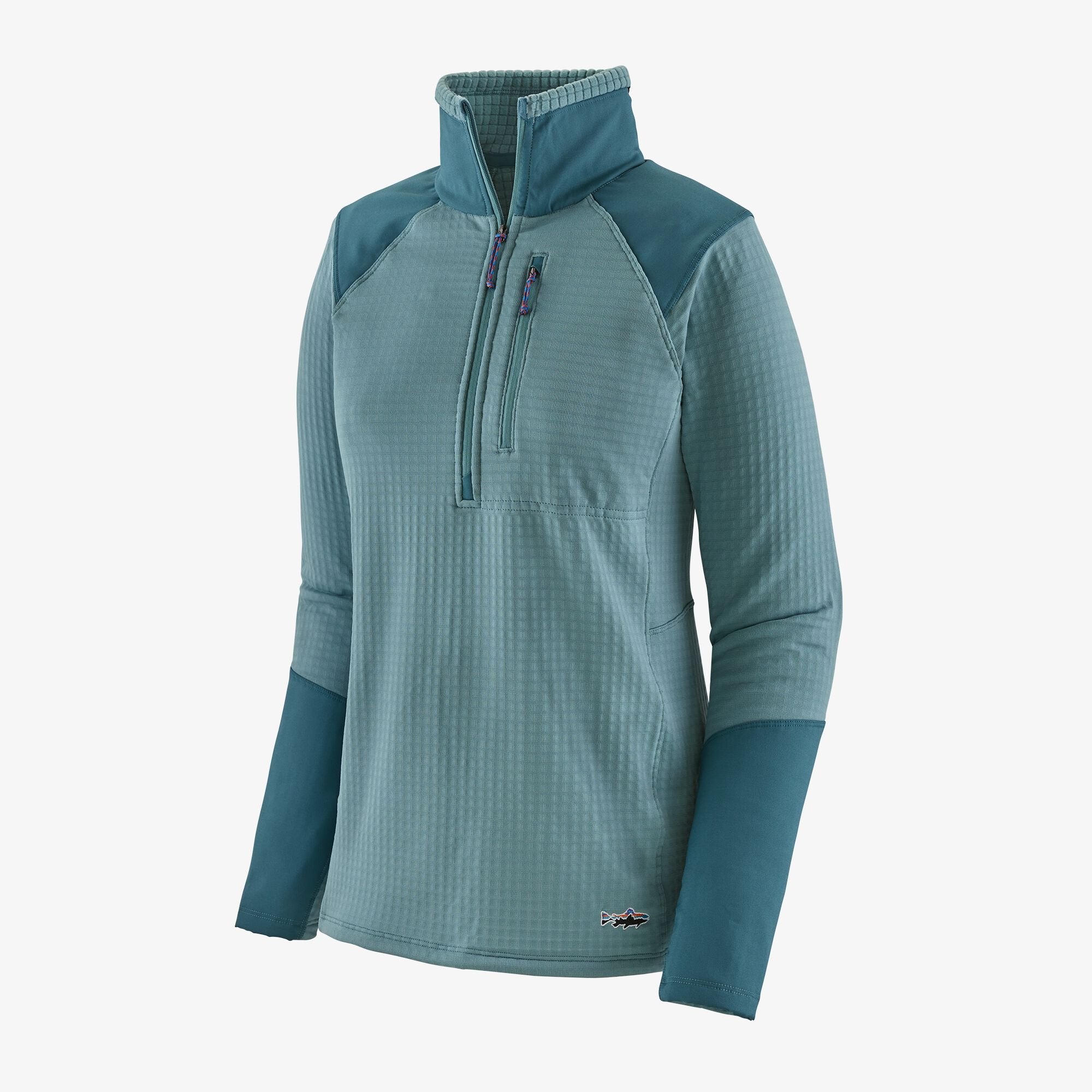 Patagonia W's L/S R1 Fitz Roy Trout 1/4 Zip