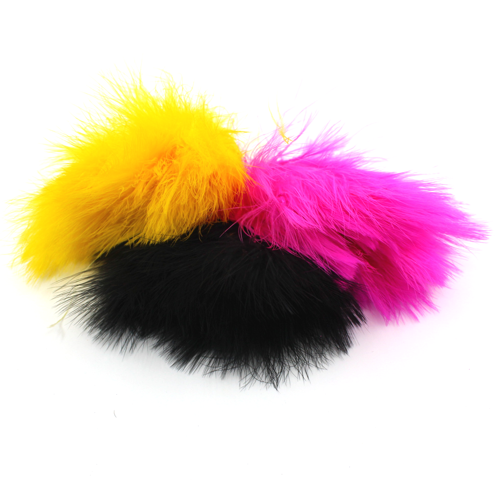 Hareline Marabou - Strung Blood Quills Black