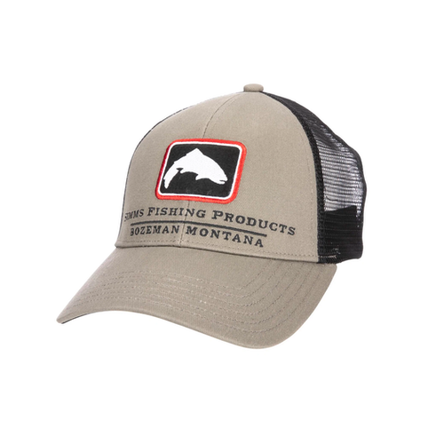Simms Trout Icon Trucker Hat, Tan