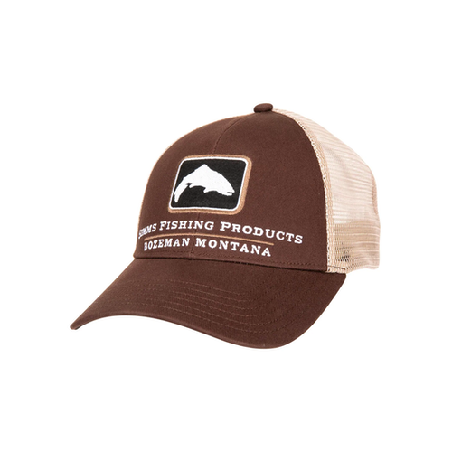 Simms Trout Icon Trucker Hat, Mahogany