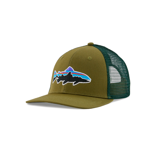 Patagonia Fitz Roy Trout Trucker Hat, Wyoming Green