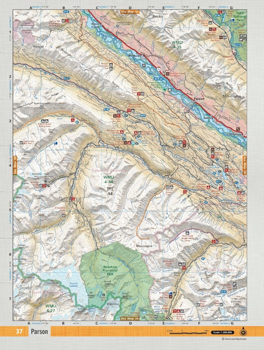 Backroad Mapbook Kootenay Rockies BC - 8th Edition